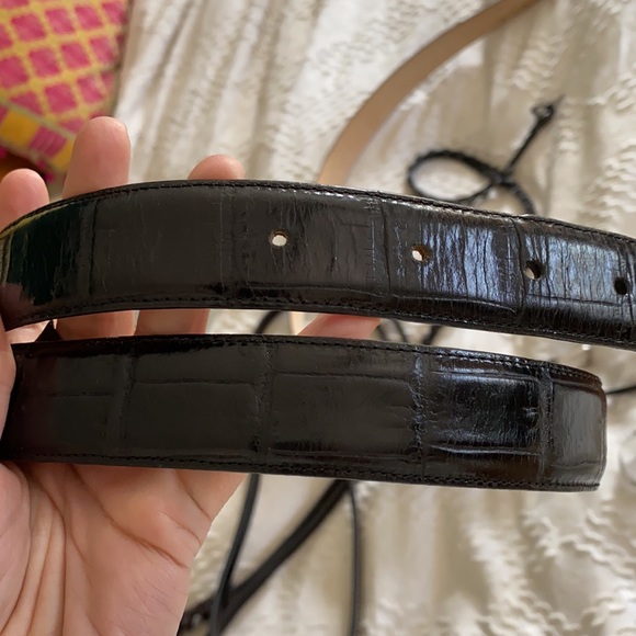 Brighton Belt Embossed Calfskin leather black Medium - Picture 6 of 7
